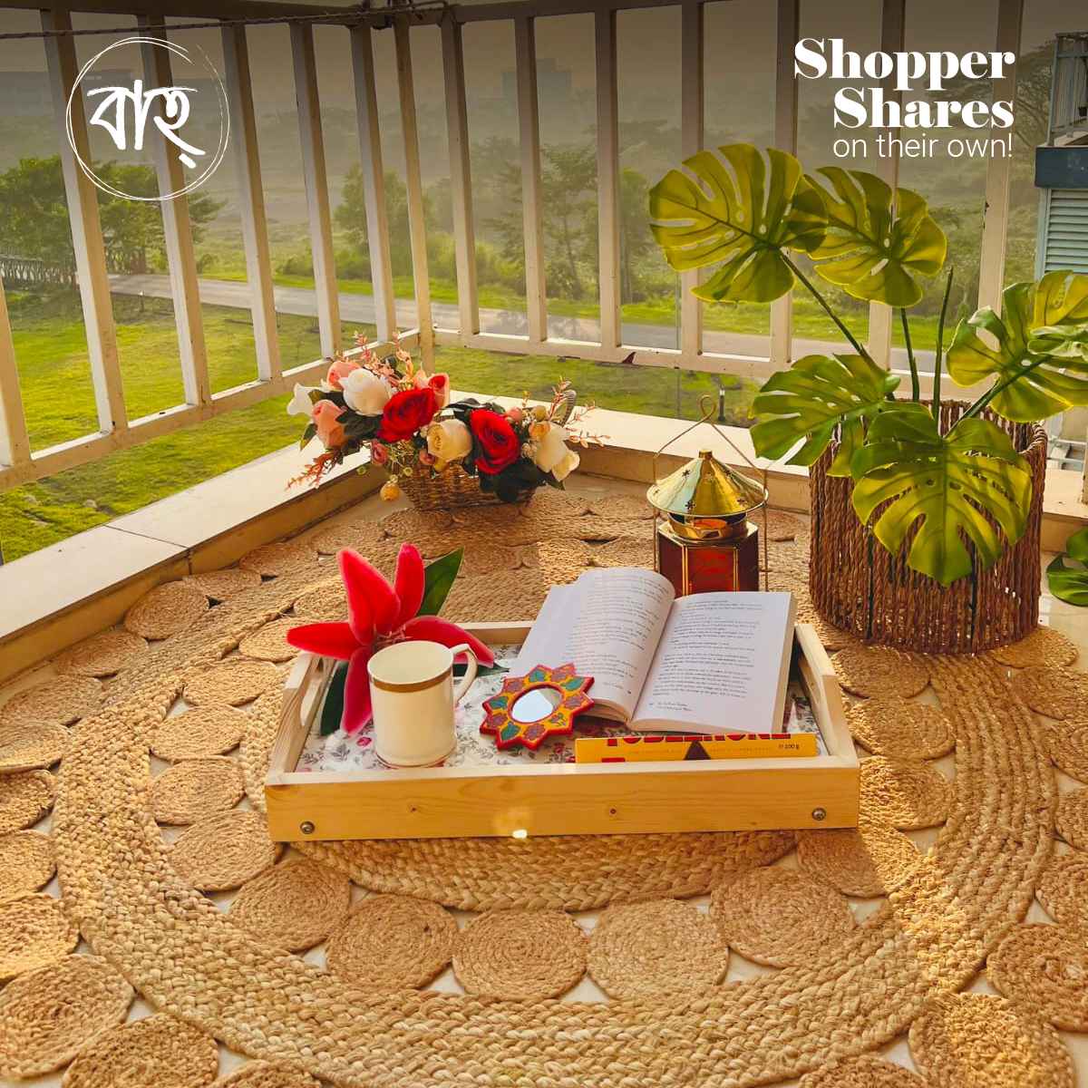 Daisy Round Handmade Natural Jute Rug custom size