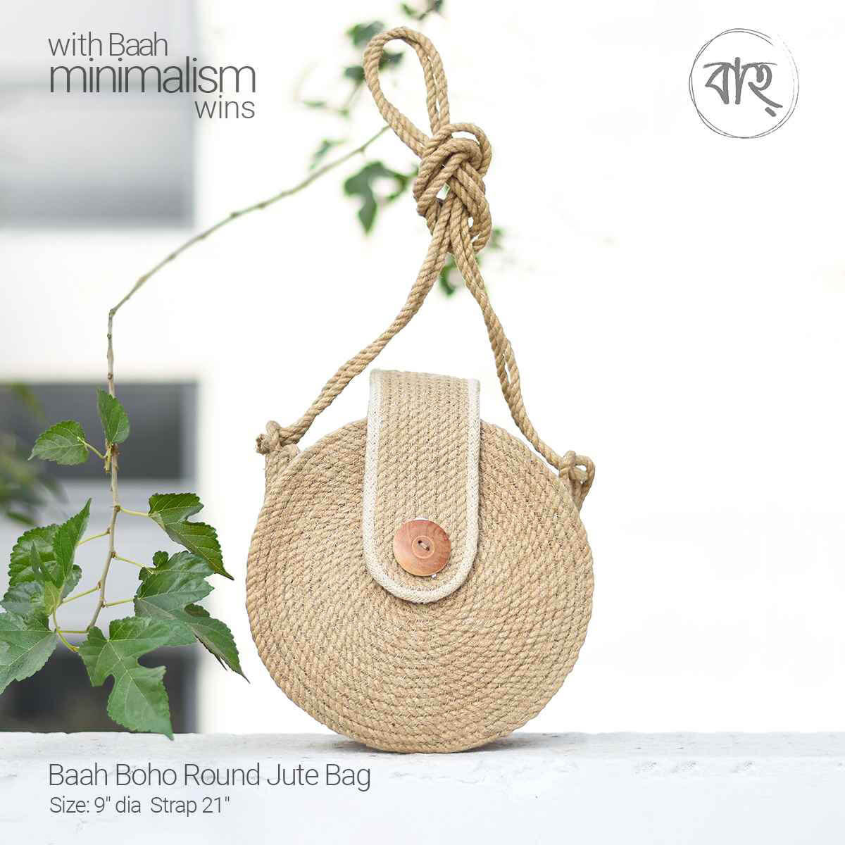 Baah Boho Round Jute Bag