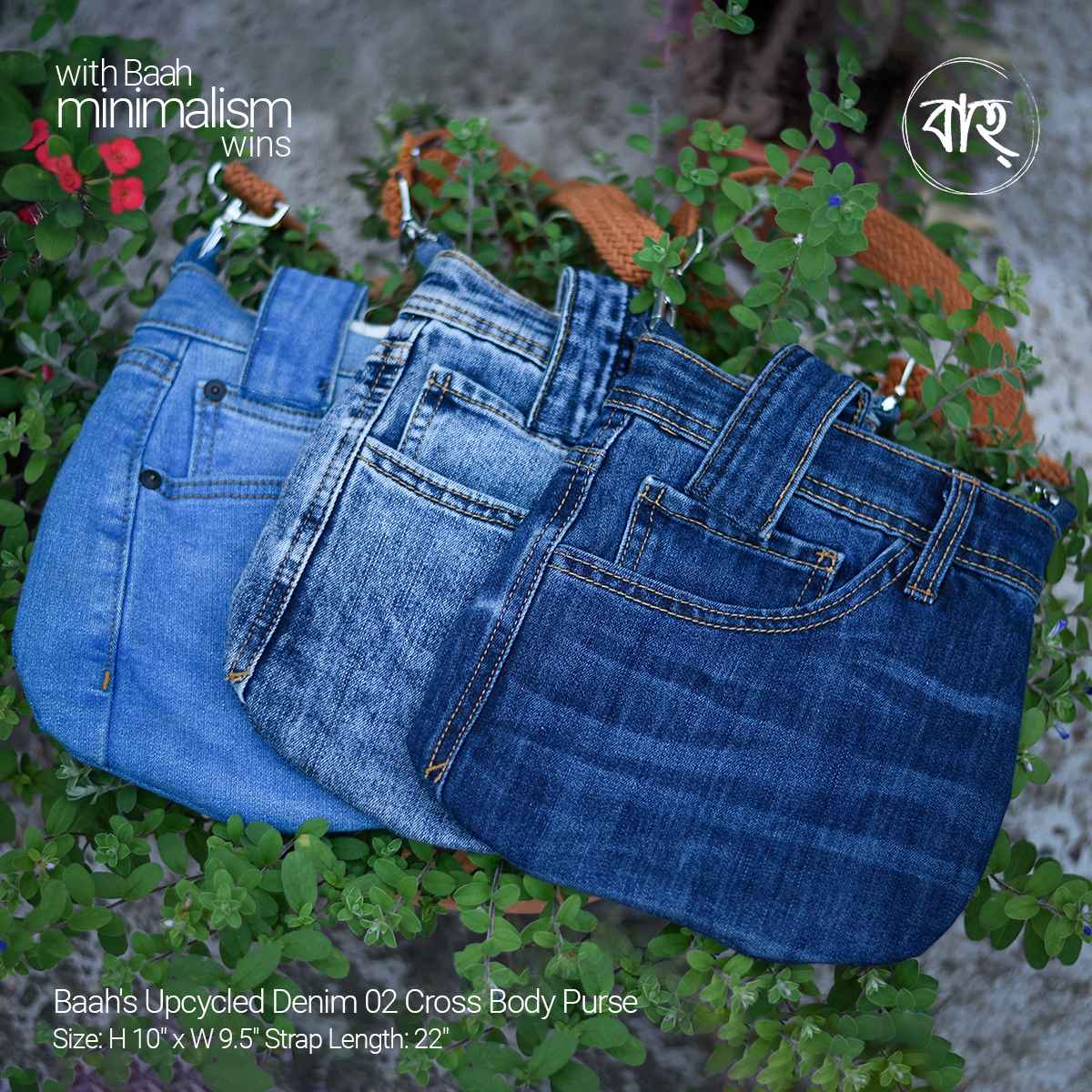 Baah's Upcycled Denim 02 Cross Body Purse
