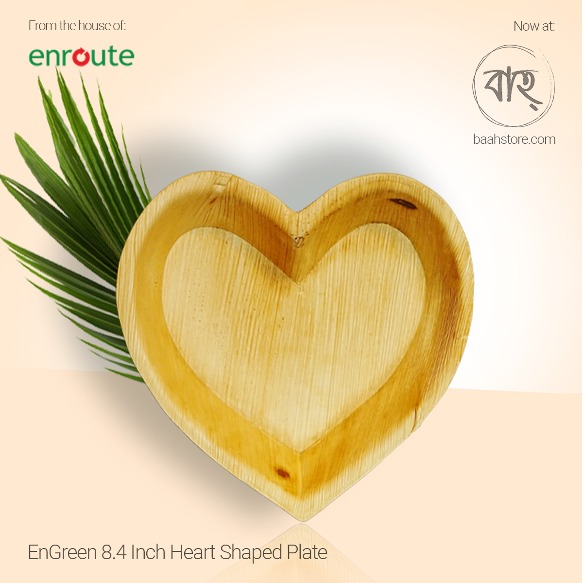EnGreen 8.4 Inch Heart Shaped Plate
